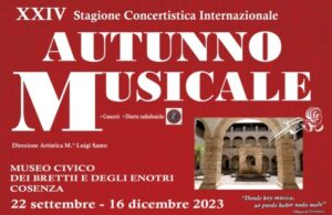 24esima stagione Autunno musicale al Museo dei Brettii e degli Enotri