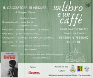 presentazione del libro "Il cacciatore di meduse" di Ruggero Pegna alla biblioteca comunale di casali del manco